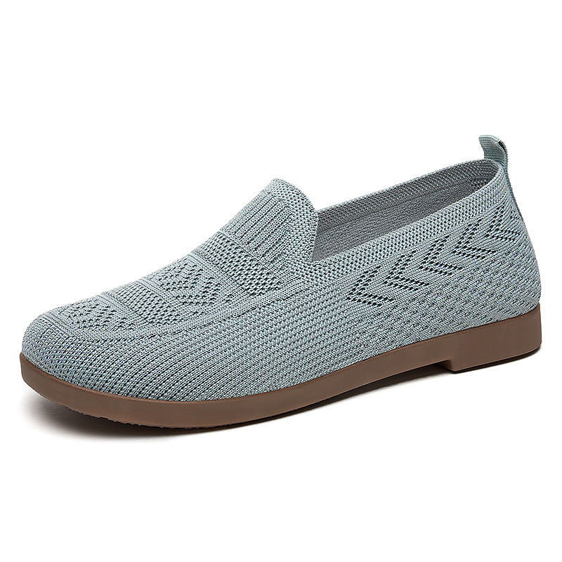 Damen Strickslipper Warm Bequem mit Flexibler Sohle