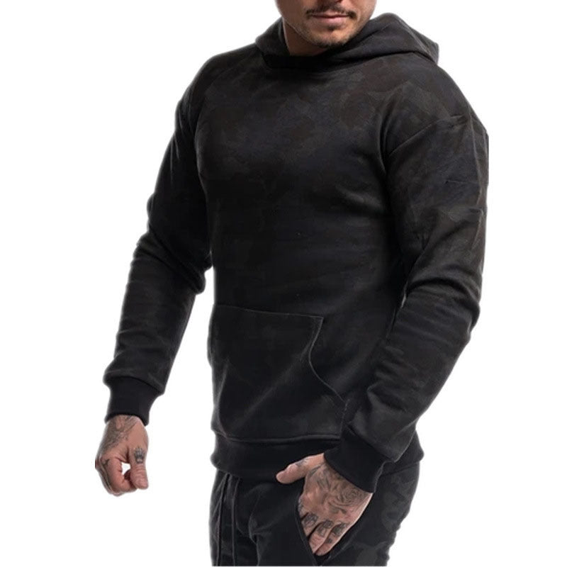 Herren Kapuzenpullover Camo Sweatjacke Sportlich Mit Kängurutasche