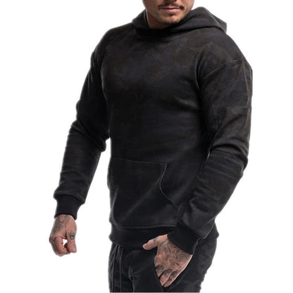 Herren Kapuzenpullover Camo Sweatjacke Sportlich Mit Kängurutasche