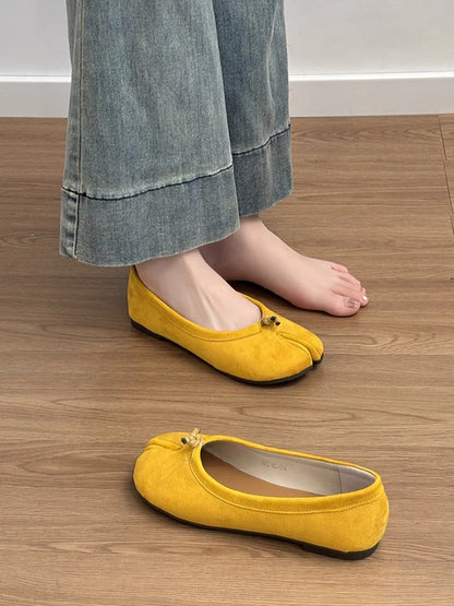 Ballerinas Damen Bequem Schnürenlose Schuhe Modern