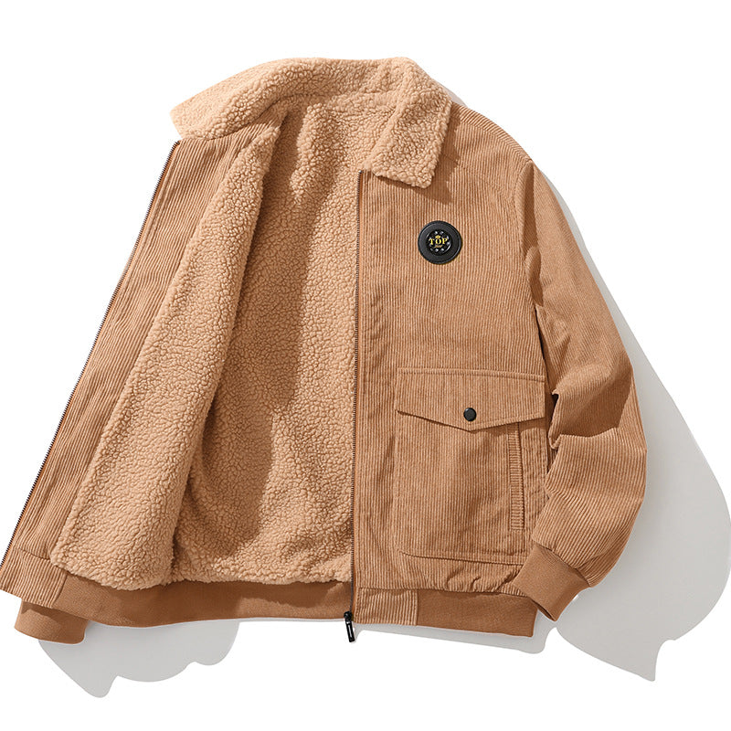 Herren Übergangsjacke Warm Fleece Innenfutter Modern