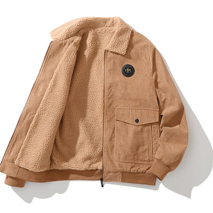 Herren Übergangsjacke Warm Fleece Innenfutter Modern