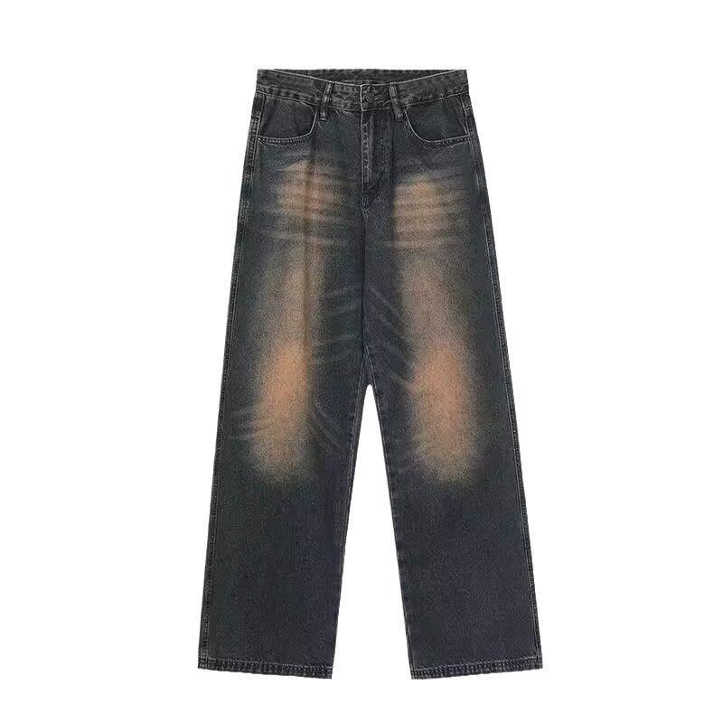 Herren Jeans Wide Leg Vintage Style Used Look Berlin