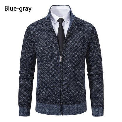 Herren Strickjacke Modern Zipper Hochwertig
