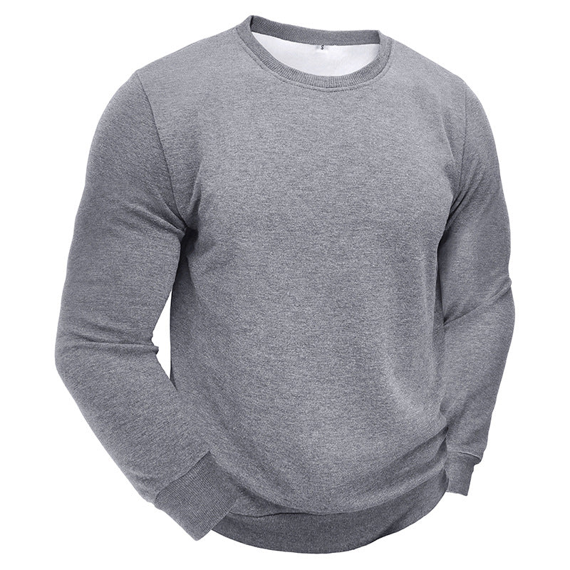 Bequemes Herren Sweatshirt Rundhals Grau Casual