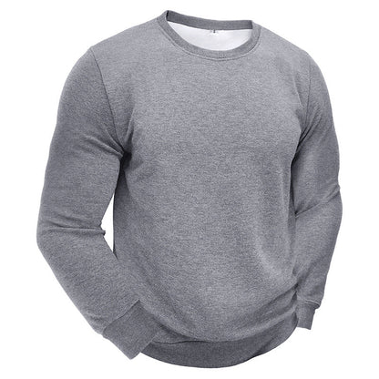 Bequemes Herren Sweatshirt Rundhals Grau Casual