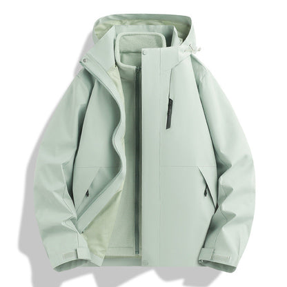 Herren Outdoorjacke Wetterfest Isoliert Verstellbar