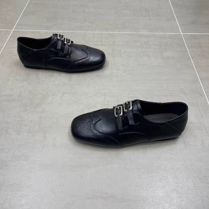 Damen Schuhe Lackleder Elegant Schnalle Schwarz