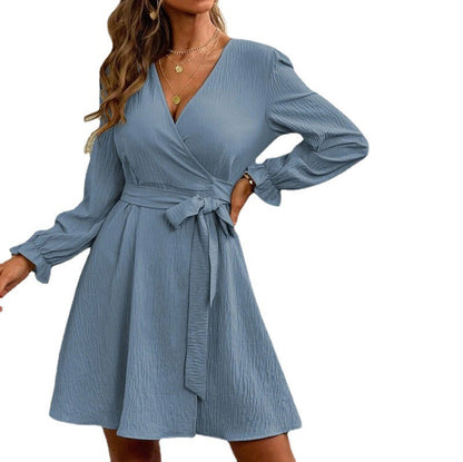 Damen Wickelkleid Voluminöse Ärmel Modern Heidi Chic