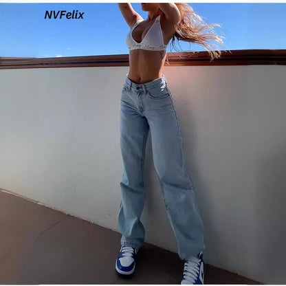 Damen Jeans Hochwerder mit Klassischem Schnitt und Komfort