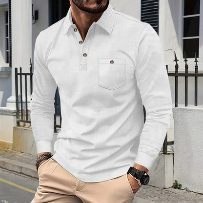 Herren Langarmhemd Elegant Karomuster Modern