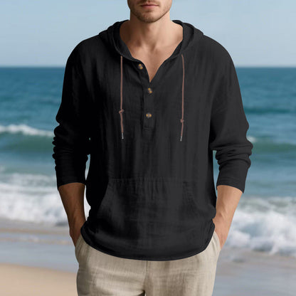 Herren Sweatshirt Kapuzenpullover mit Kängurutasche Sportlich