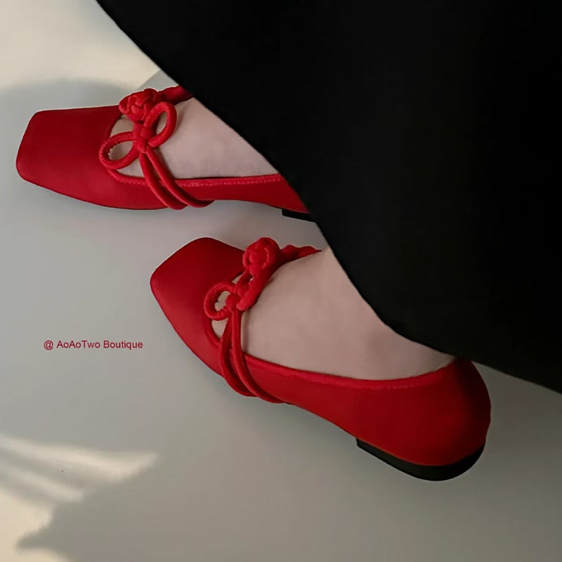 Damen Ballerinas Elegante Schleifen Detail Komfort