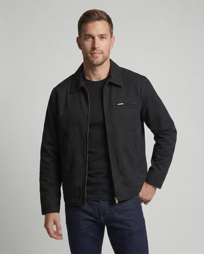 Retro Jacke Detroit Style Vintage Leder - BerlinGlamour