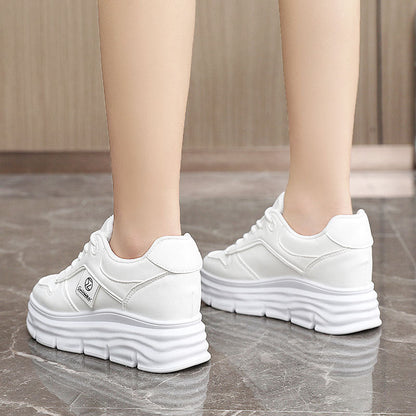 Damen Plateau Sneaker Hochwertig Dämpfung Modisch
