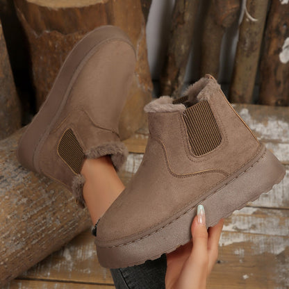 Damen Ankle Boots Warm Kuschelig Rutschfest