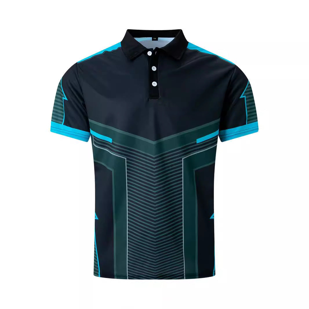 Herren Polohemd Modern Grafikdesign Berlin Style