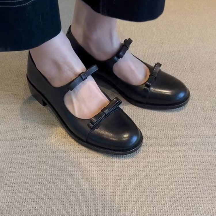 Damen Schuhe Mary Jane Elegant Komfortabel Lederschuhe Damen