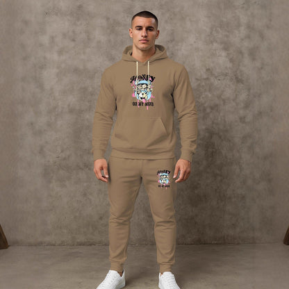 Herren Jogginganzug Grafikdruck Berlin Streetwear