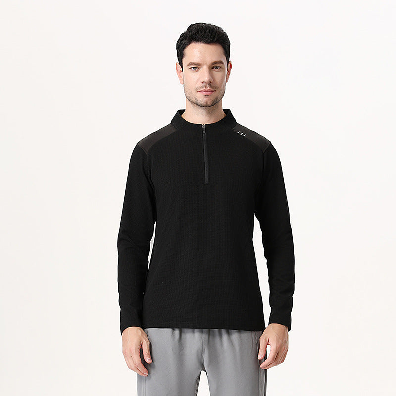 Herren Langarmshirt Sportlich atmungsaktiv mit Reißverschluss