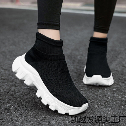 Damen Sneaker Strick Schuhe Bequem Sportlich - BerlinGlamour