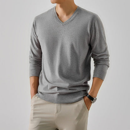 Herren Langarmshirt V-Ausschnitt Modern Berlin Style