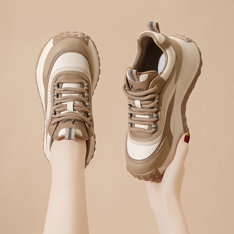 Damen Sneaker Plattform Schuhe mit Dämpfung Trendy Modisch