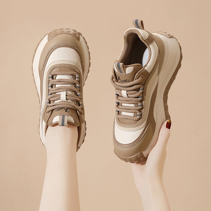 Damen Sneaker Plattform Schuhe mit Dämpfung Trendy Modisch