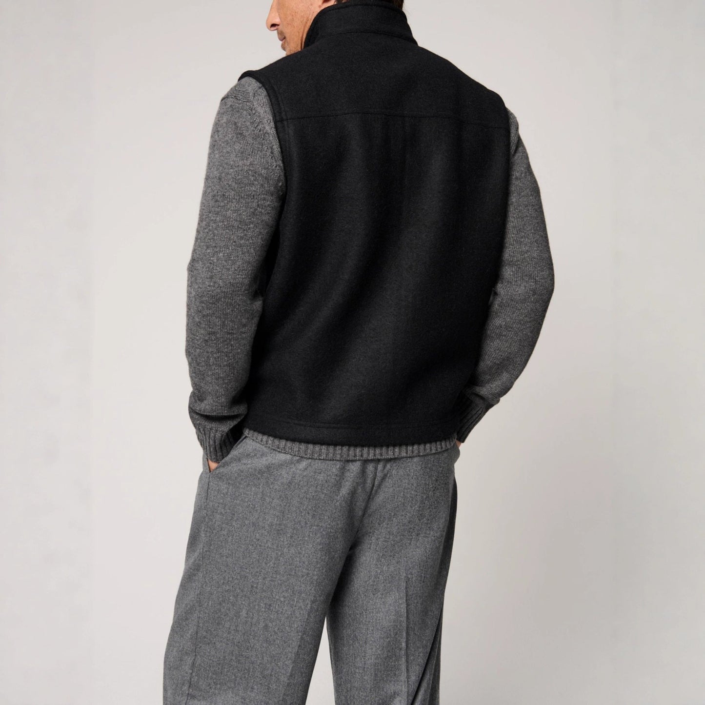 Herren Weste Filz Kuschelweste Modern Warm