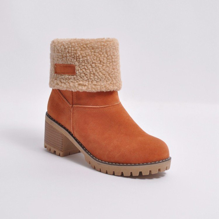 Damen Stiefel Weiches Kunstfell Robust Winterstiefel