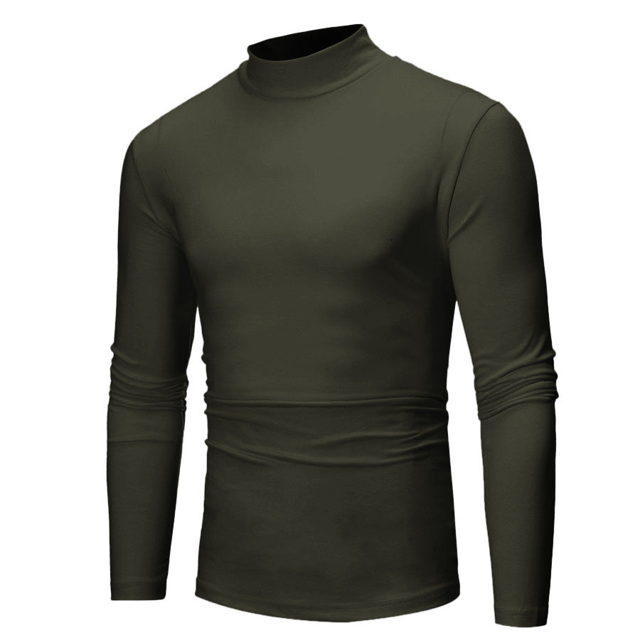 Herren Langarmshirt Turtleneck Modern Trendy