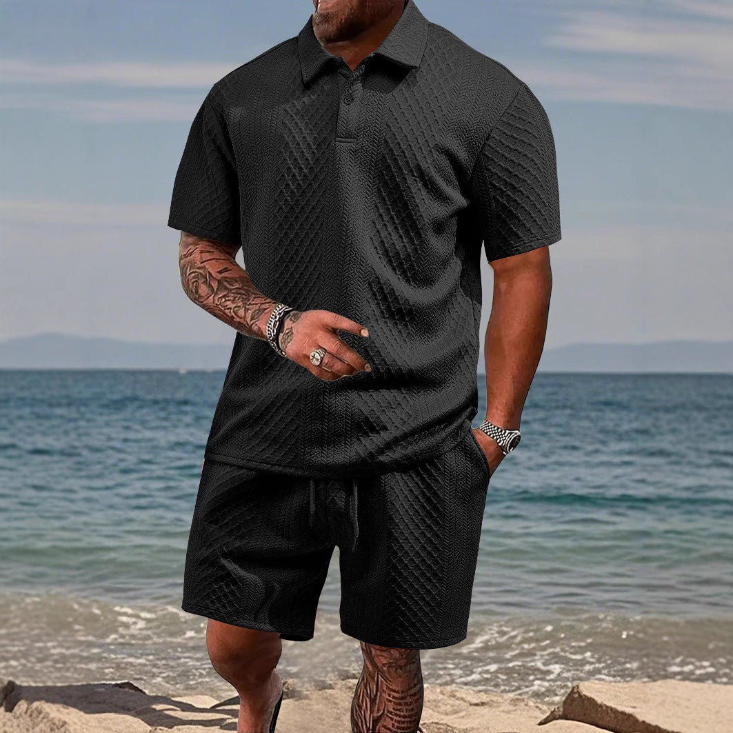 Herren Sportset Polo-Shirt Shorts Modern Sportlich