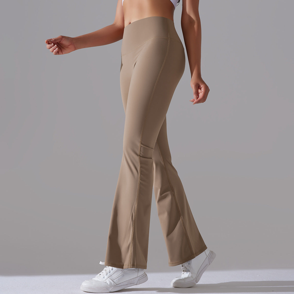 Fitnesshose Damengröße mit Hochem Bund Formende Leggings