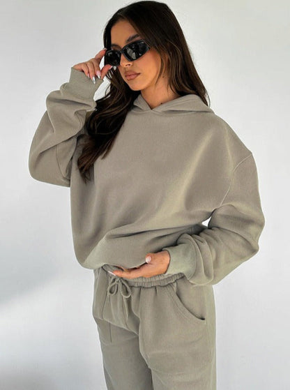 Damen HoodieSet Oversized JoggerSet Bequem