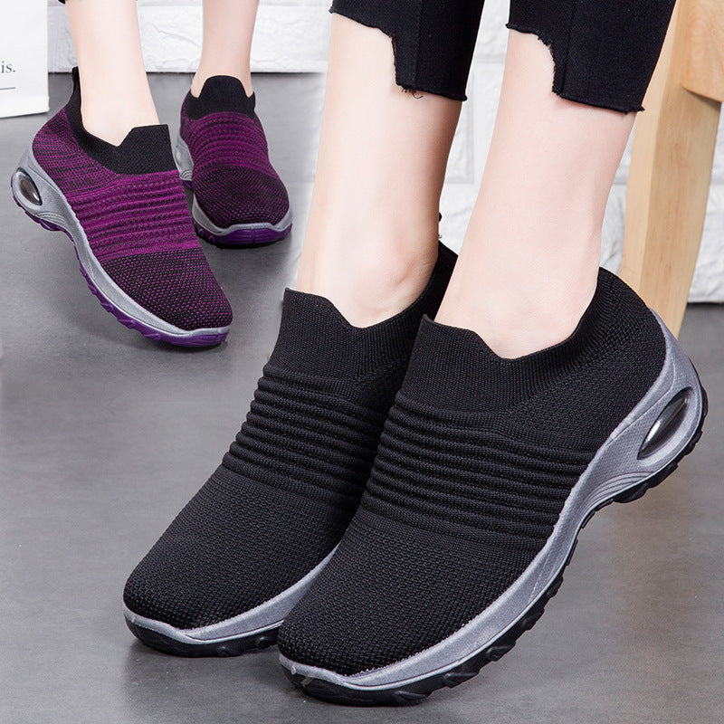 Damen Sneaker Luftgepolstert Elastisch Bequem - BerlinGlamour