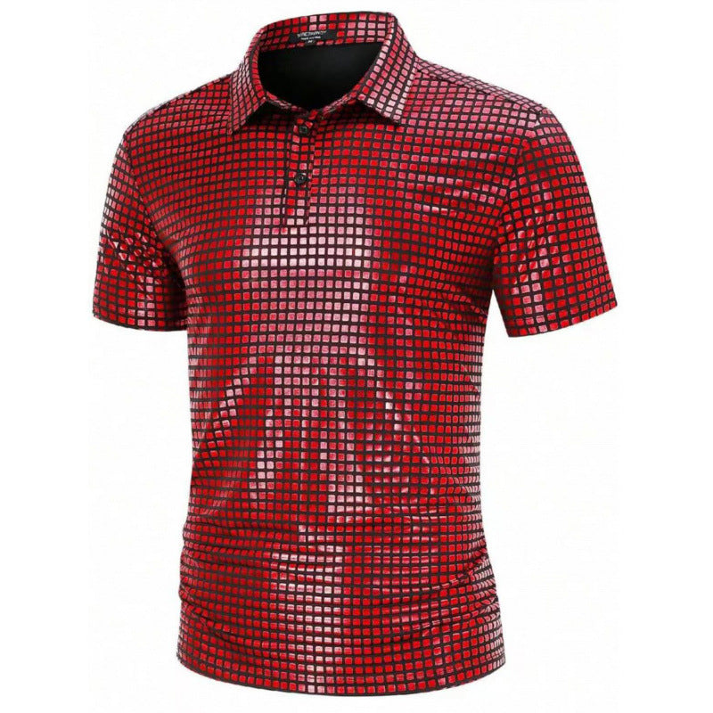 Herren Polo-Shirt Modern Grafik Muster Trendy