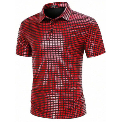 Herren Polo-Shirt Modern Grafik Muster Trendy