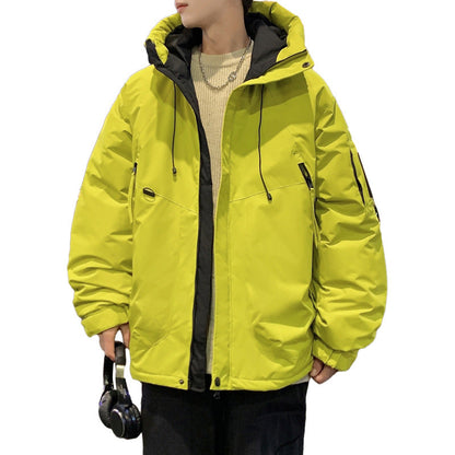 Herren Winterjacke Warm Isoliert Verstellbare Kapuze