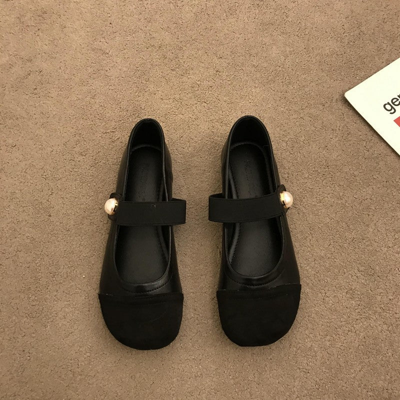Damen Ballerina Schuhe Elegantes Design Perlen