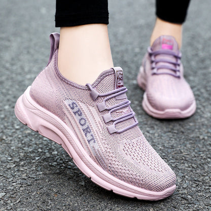 Damen Sport Schuhe atmungsaktiv Schnürsenkel Laufschuhe - BerlinGlamour