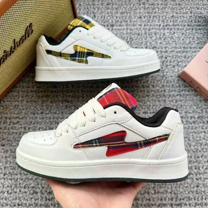 Damen Sneaker Karomuster Weich mit Dämpfung - BerlinGlamour