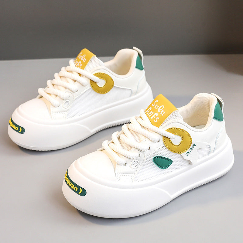 Damen Sneaker Sport Plateau Schuhe Atmungsaktiv