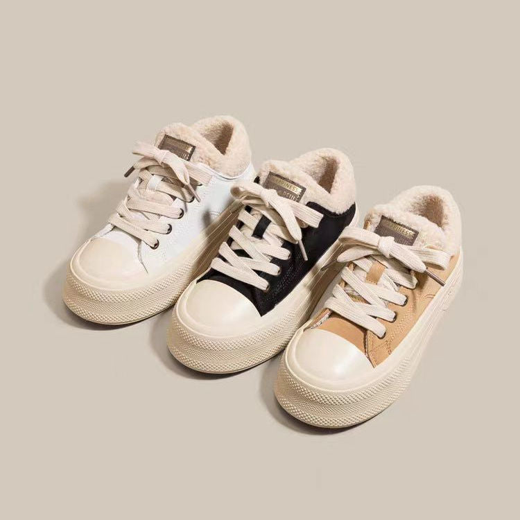 Damen Sneaker Warm Kuschelig Hoher Kragen Winter