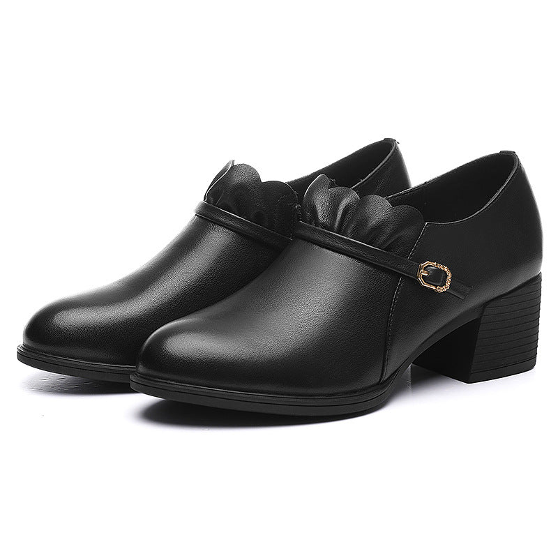 Damen Stiefeletten Elegante Absatz Schuhe Mit Zierschnalle