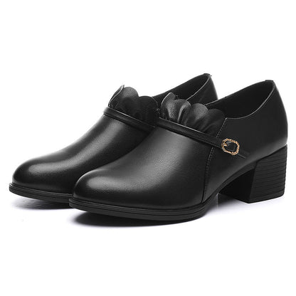 Damen Stiefeletten Elegante Absatz Schuhe Mit Zierschnalle