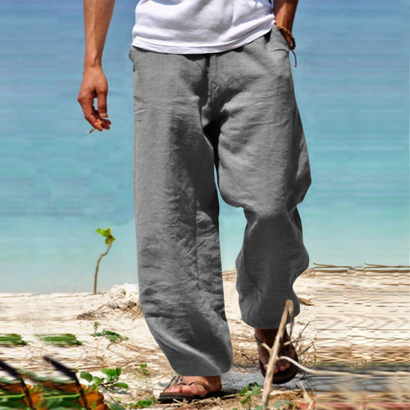 Leichte Leinenhose Herren Sommerhose Beige