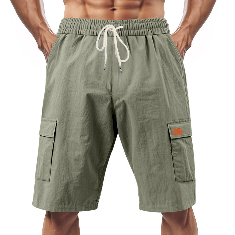 Herren Cargo-Shorts Bequem Vieltaschen Elastisch