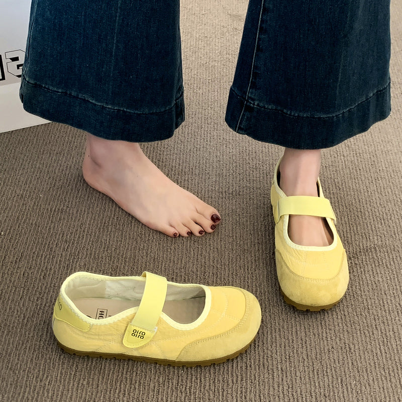 Damen Ballerinas Komfort Atmungsaktiv Verstellbar