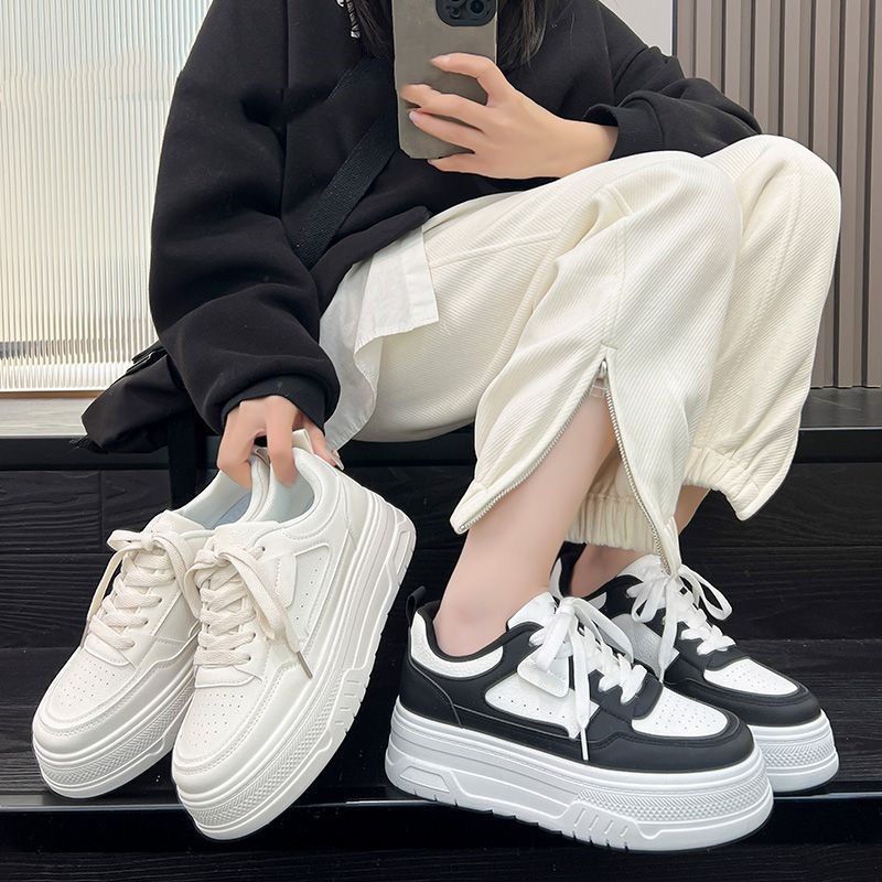 Damen Sneaker Bequem Dicke Sohle Atmungsaktiv