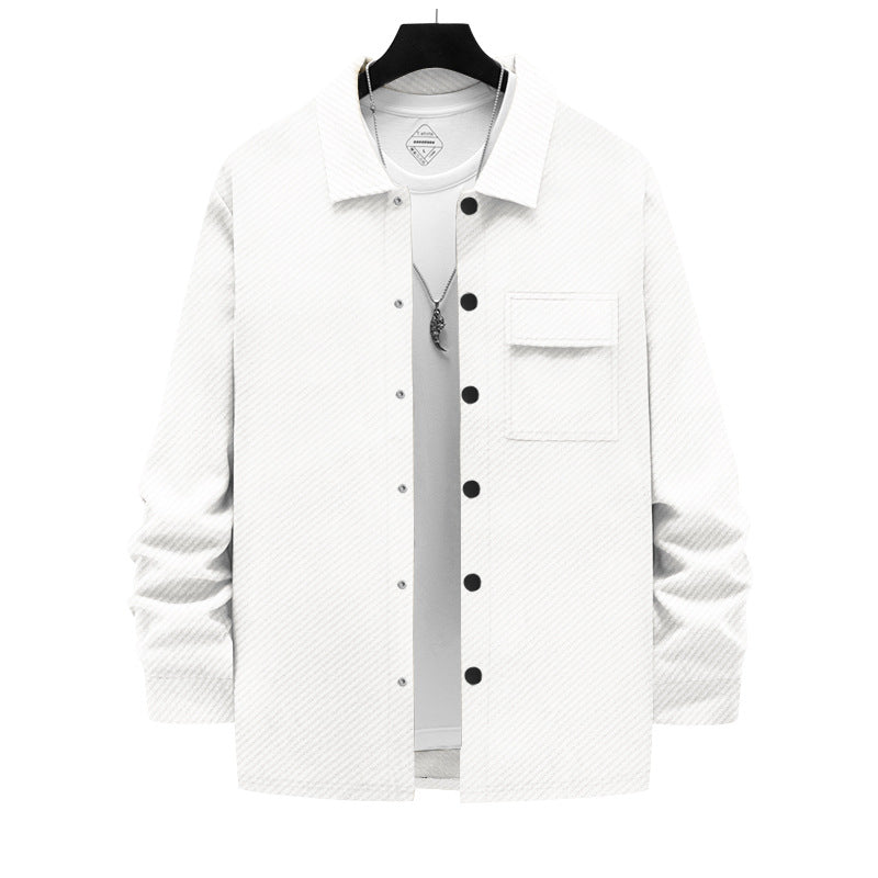 Herren Jacke Hemd Lässig Modern Casual